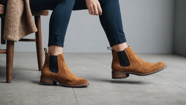 Collection élégante de bottines chelsea femme en cuir ou daim